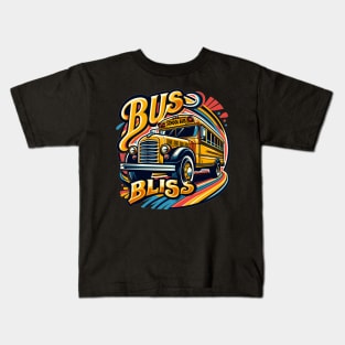 Vintage School Bus, Bus Bliss Kids T-Shirt